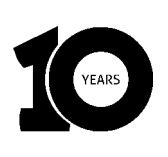 10 years icon and badge